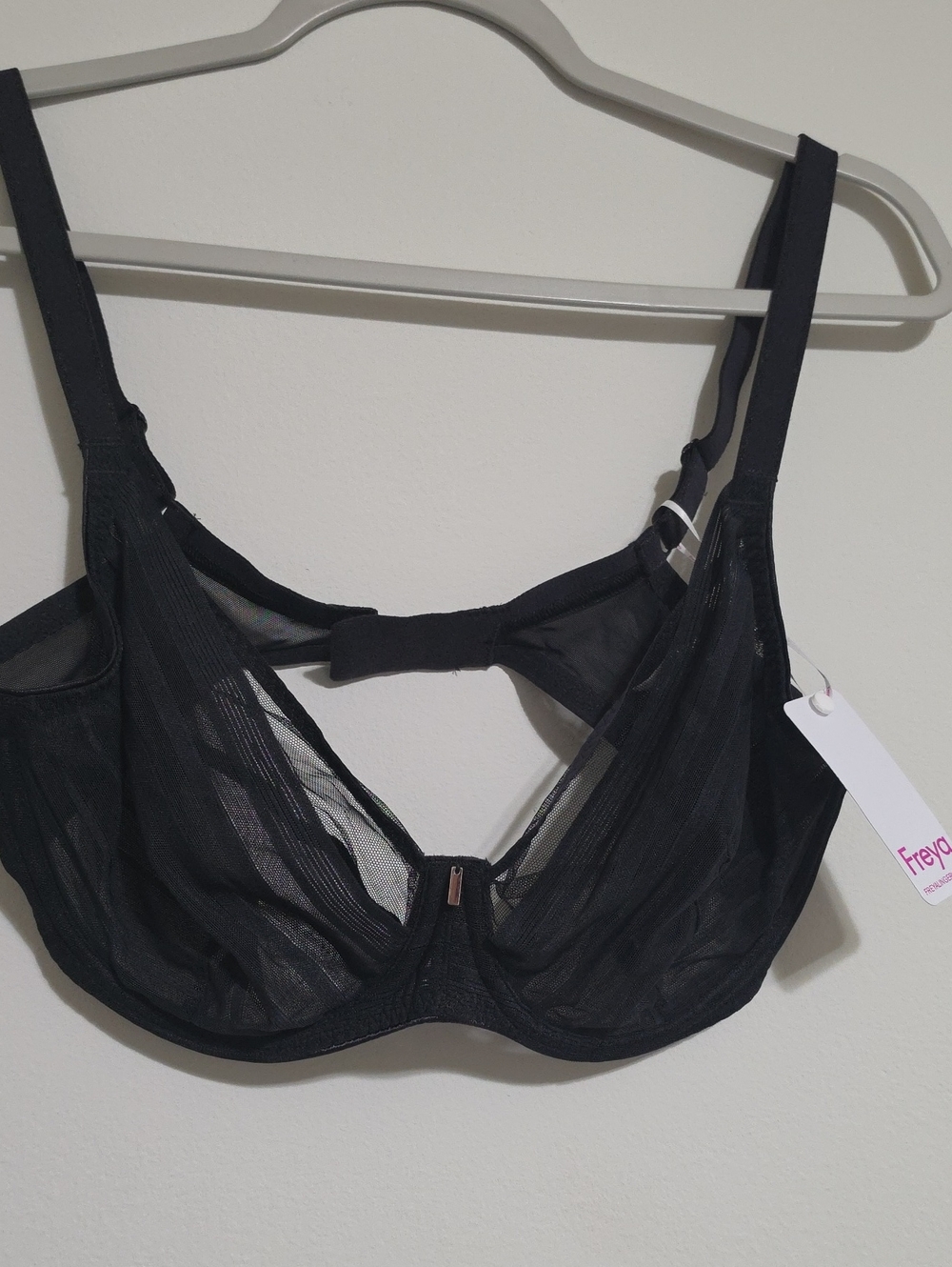 Freya Black Sheer Mesh Underwire Bra